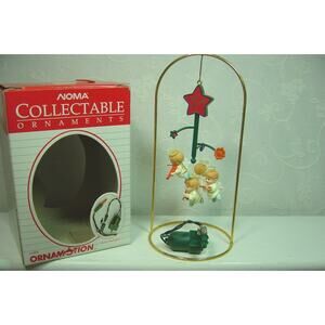 VINTAGE NOMA ORNAMOTION HEAVENLY ANGELS ORNAMENT--1989-WITH MOTOR